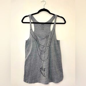 Billabong Distressed Boho Graphic Print Tank Top • Med